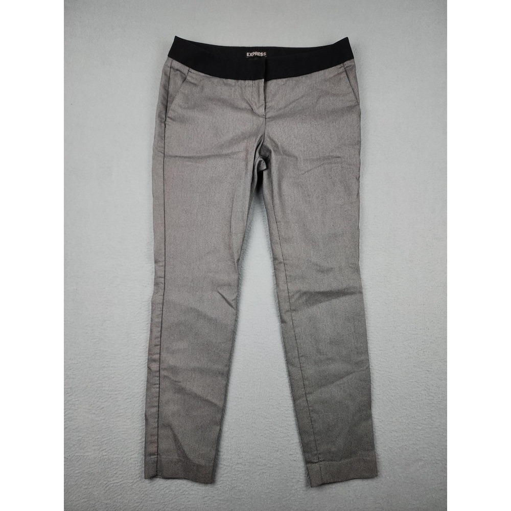Express Columnist Dress Pants Womens 0 Gray Skinny Twill Stretch Work Career